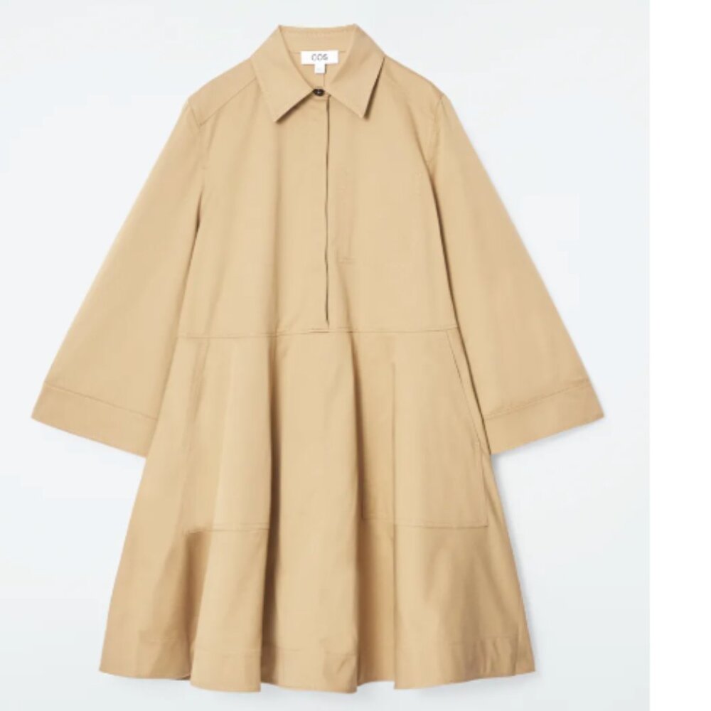COS COTTON UTILITY SHIRT DRESS
